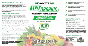 Eco-Organic 3-2-1 Sustainable Liquid Fertilizer