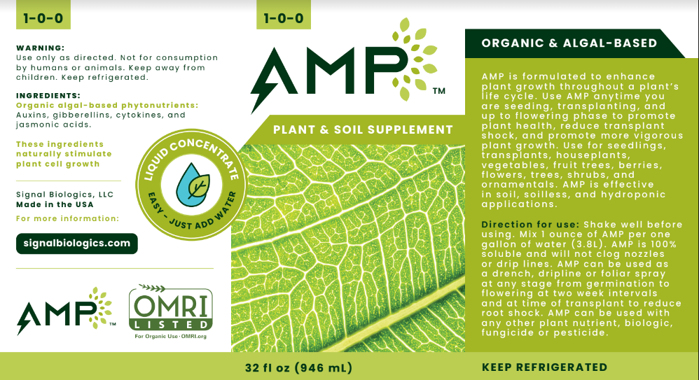 
                
                    Load image into Gallery viewer, AMP Organic Biostimulant 8oz Bottle - harness the power of Algae. NEW!
                
            