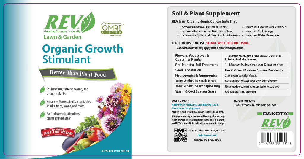 Organic REV 8 Ounce Bottle - Organic Rev Growth Stimulant